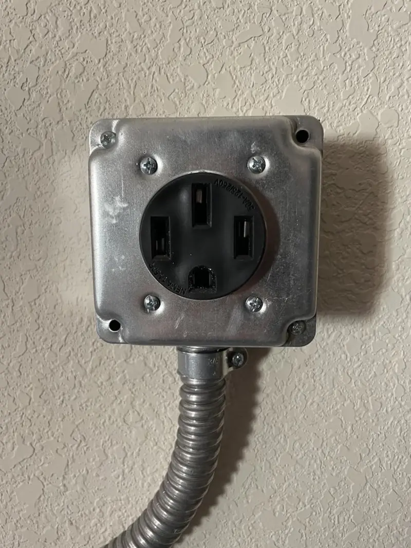 NEMA 14-50 outlet installed for Electrical Panel Upgrade in South Whittier